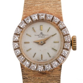 Baume & Mercier 14k Gold Diamond Ladies Watch 20g