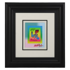 Peter Max b.1937 Love on Blends Serigraph SIGNED