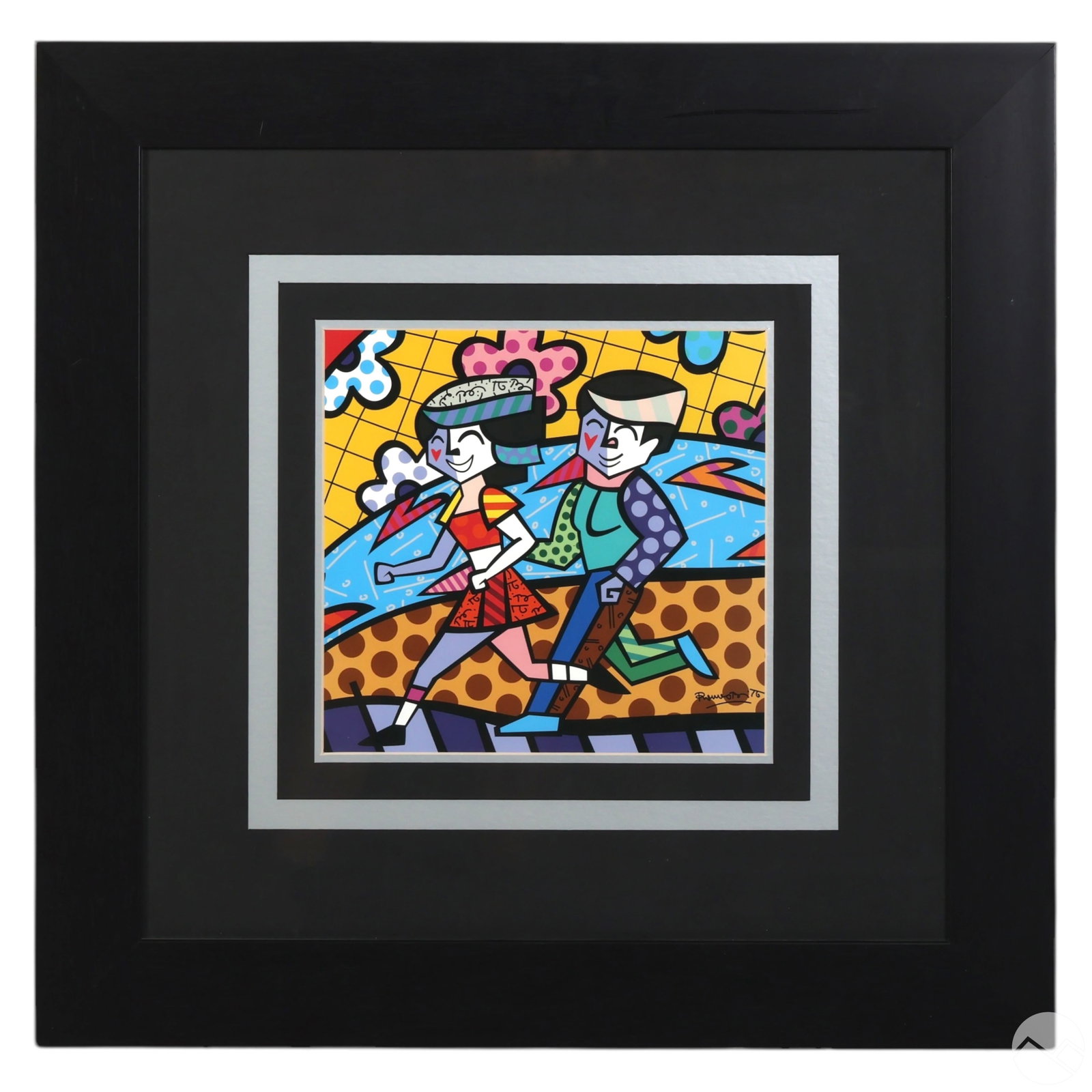 Romero Britto Lovers Running Together LE Serigraph (1 of 5)