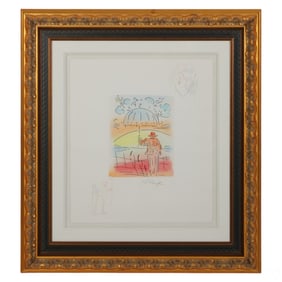 Peter Max b.1937 Umbrella Man Serigraph SIGNED