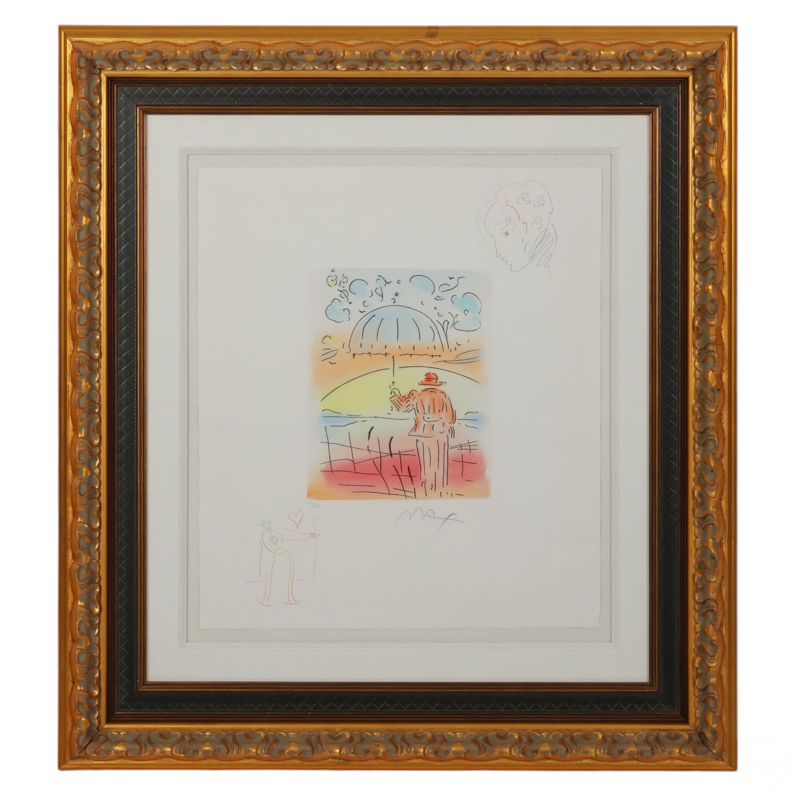 Peter Max b.1937 Umbrella Man Serigraph SIGNED (1 of 6)