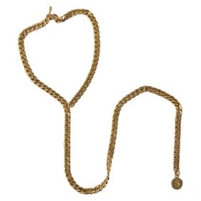 Chanel Heavy Gold Tone Metal Chain CC Button Belt