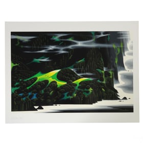 Eyvind Earle 1916-2000 Spring Landscape Serigraph