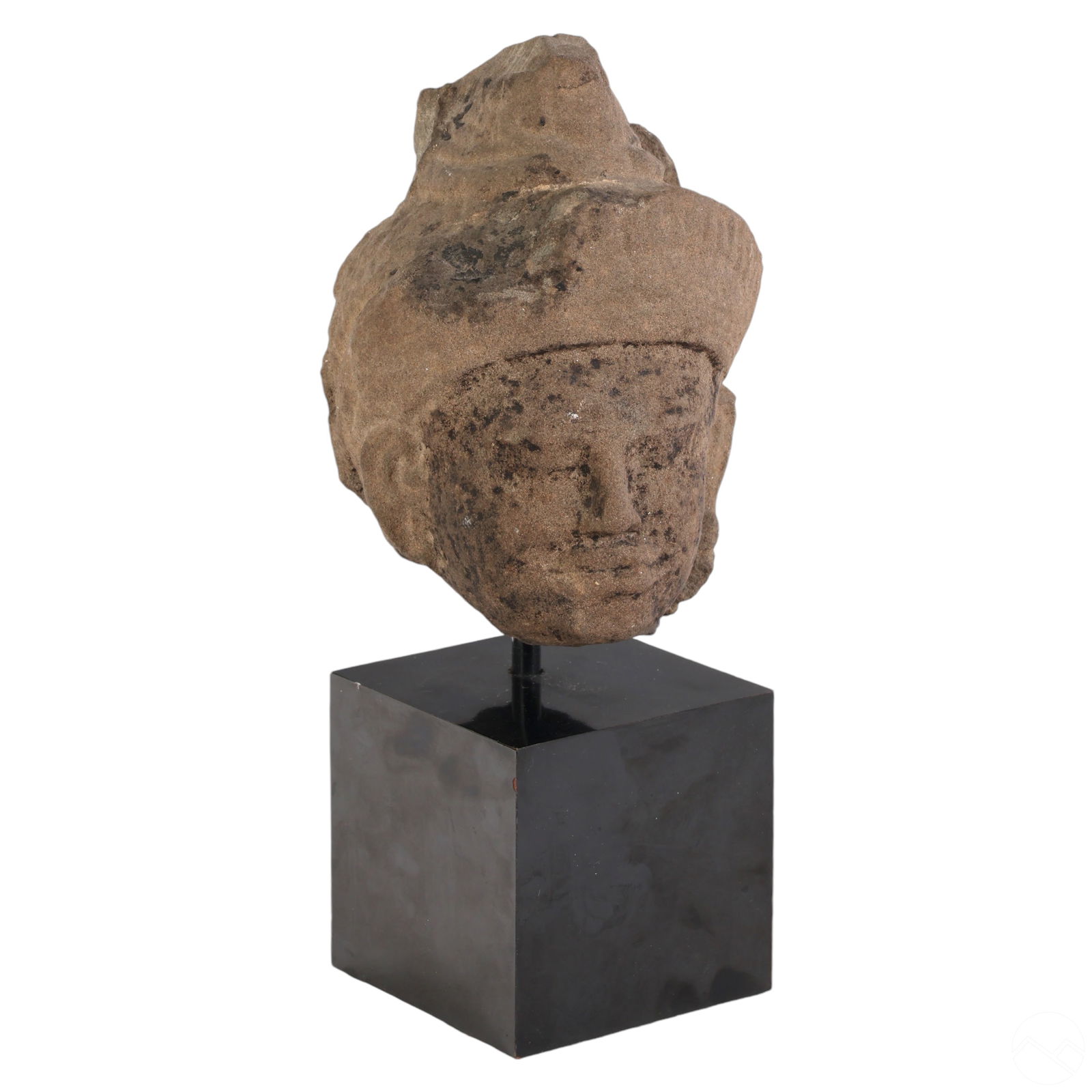 Antique Cambodian Khmer Sandstone Buddha Head (1 of 5)