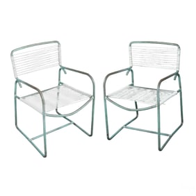 Walter Lamb 1900-1989 Pair of Bronze Armchairs