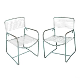 Walter Lamb 1900-1989 Pair of Bronze Armchairs