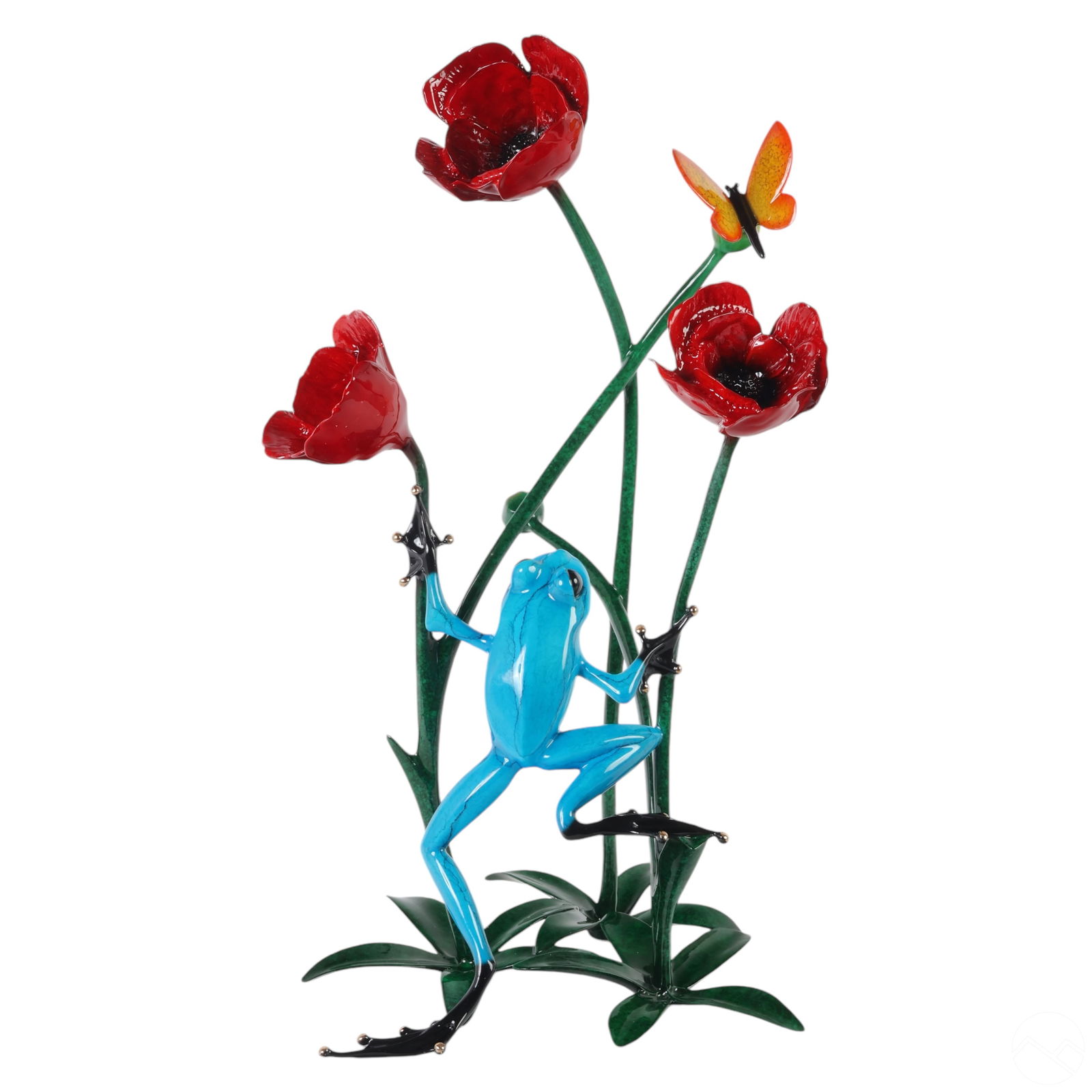 Tim FROGMAN Cotterill Bronze POPPY Frog Sculpture (1 of 10)