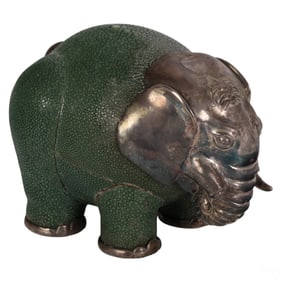 Lotus Arts de Vivre Shagreen and Sterling Elephant