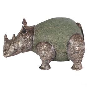 Lotus Arts de Vivre Shagreen & Sterling Rhinoceros