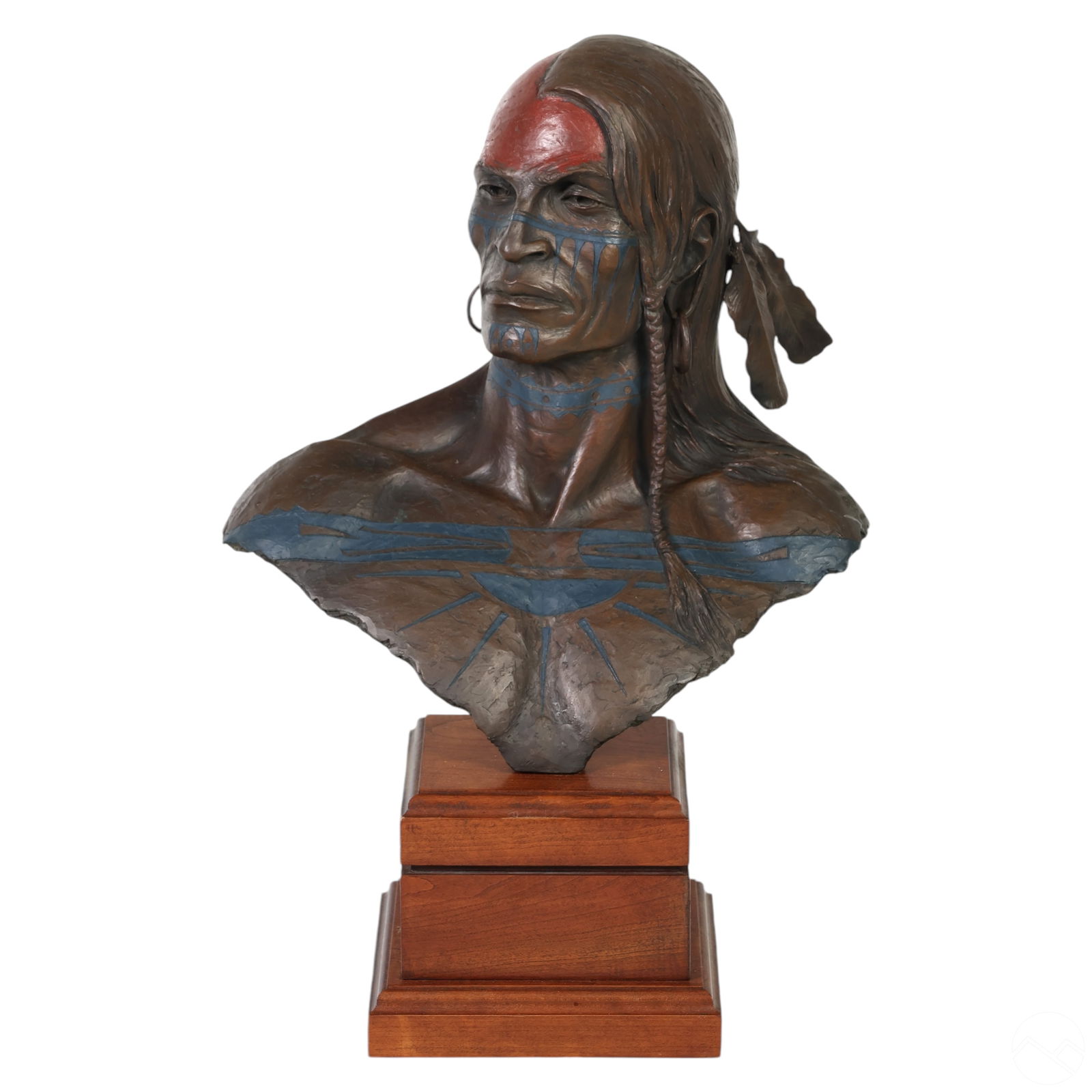 Jud Hartmann b.1948 LE Ononkwaya Chief Bronze Bust (1 of 9)