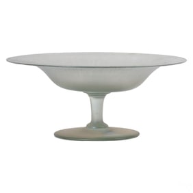 Steuben Verre de Soie Iridescent Art Glass Compote