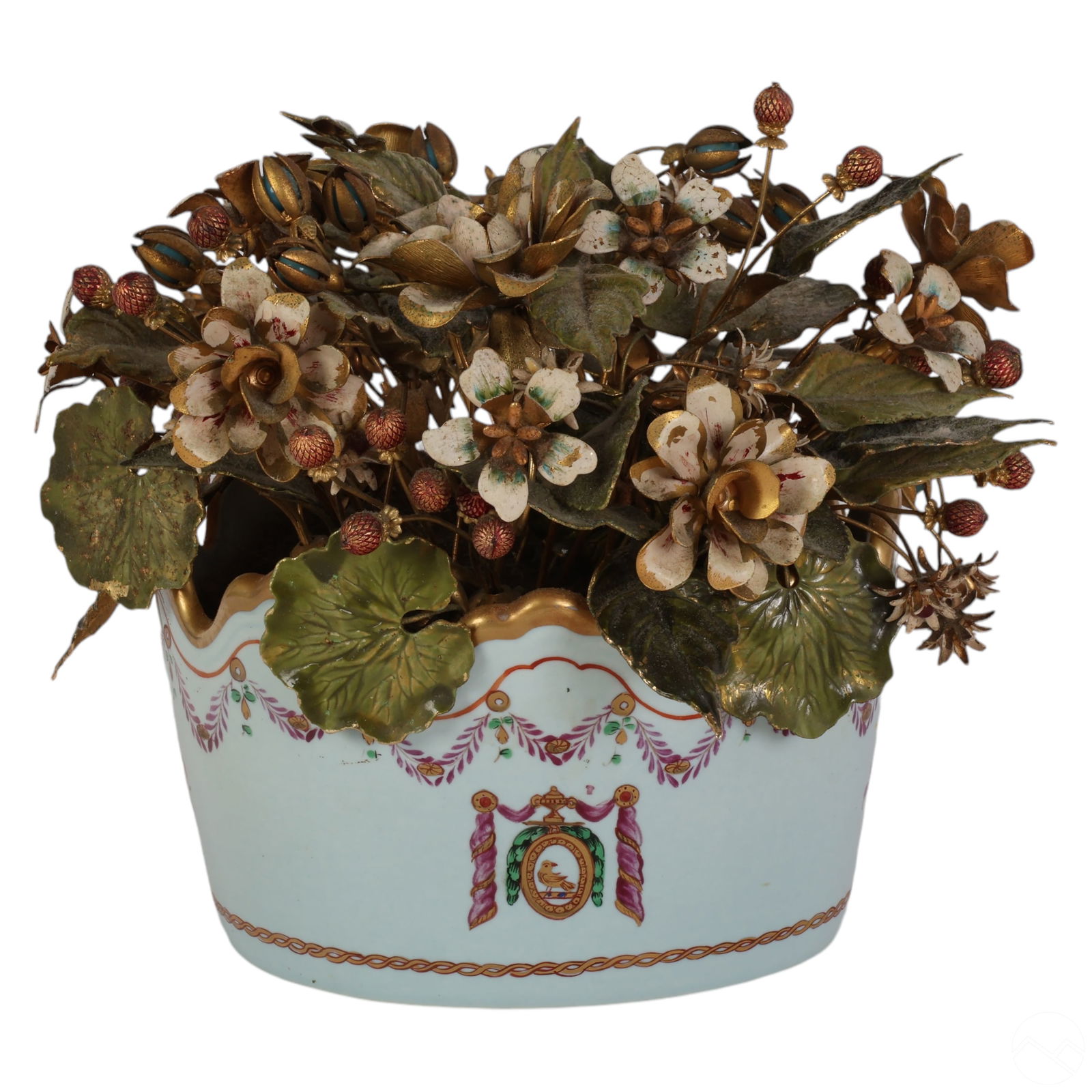 Jane Hutcheson Enameled Flowers in Porcelain Pot (1 of 6)