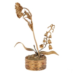 Tiffany & Co Sterling Silver Gilt Wild Flower Vase