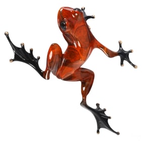 Tim FROGMAN Cotterill Bronze TWIST Frog Sculpture