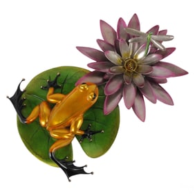 Tim FROGMAN Cotterill Bronze WATER LOTUS Sculpture