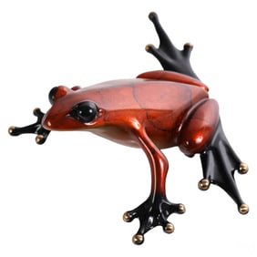 Tim FROGMAN Cotterill b.1950 Bronze Frog Sculpture