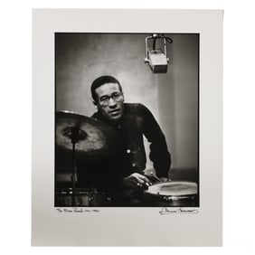 Herman Leonard 1923-2010 Max Roach 1950 LE SIGNED