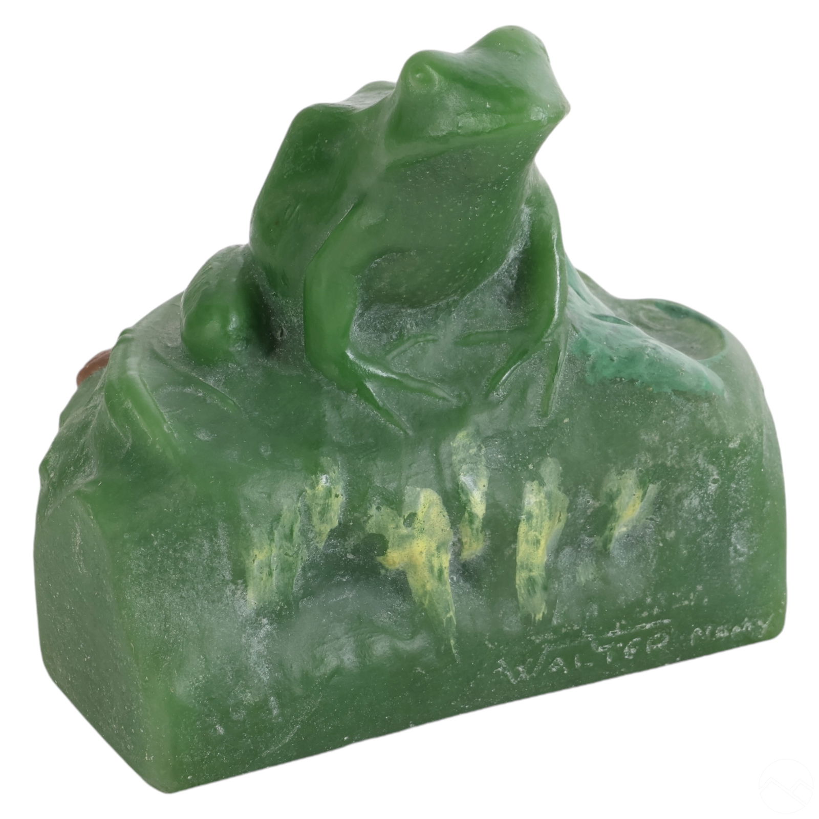 Walter Nancy Pate de Verre Glass Frog Paperweight (1 of 7)