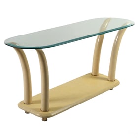 Karl Springer Style Elephant Tusk Console Table