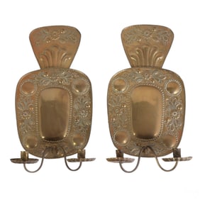 Pair of Baldwin Brass Fayerman Collection Sconces