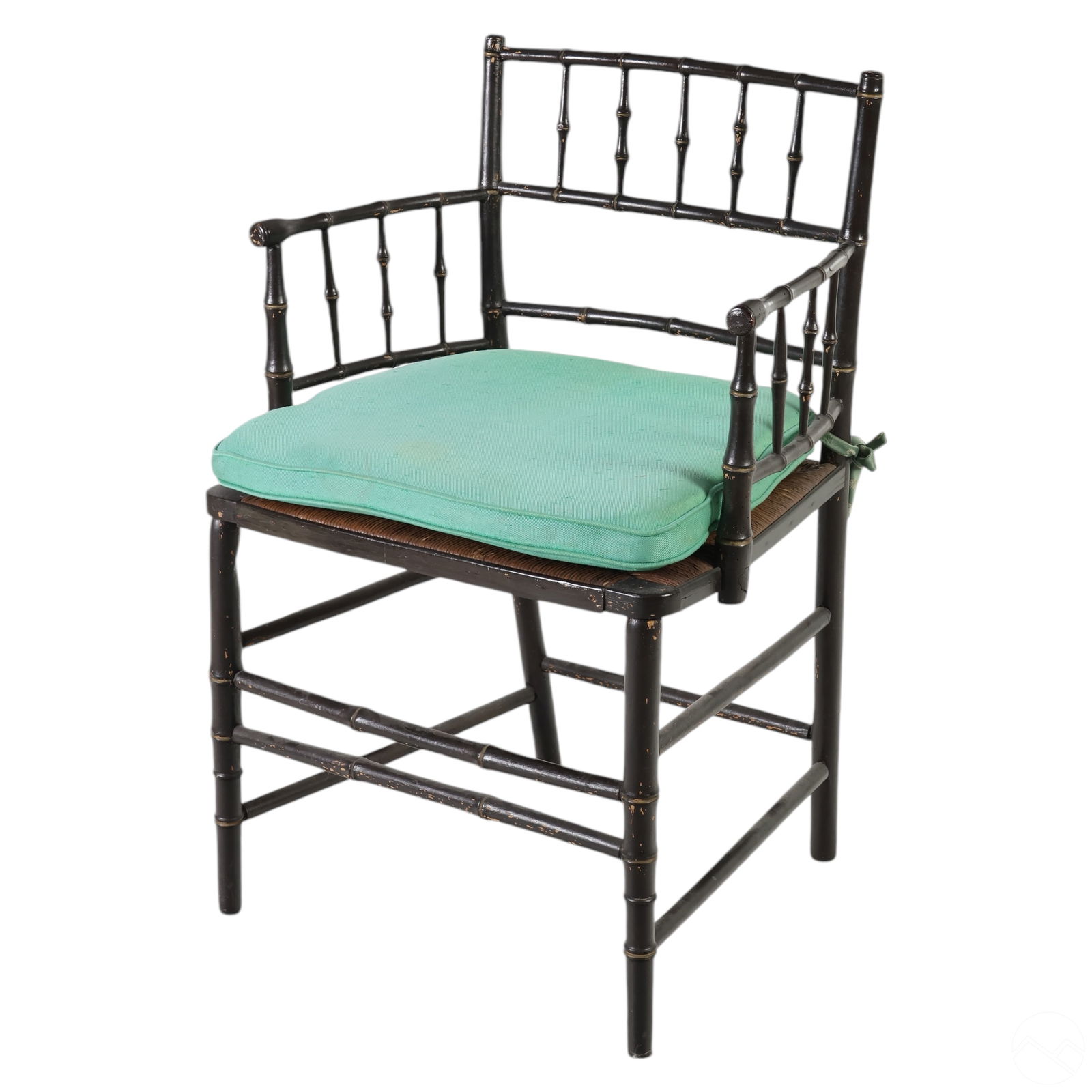 Faux Bamboo Antique Palm Beach Regency Style Chair (1 of 7)