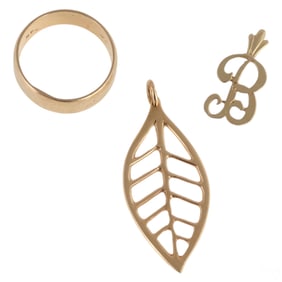 14k Gold Ring, Earrings & Pendant ESTATE LOT 14.8g