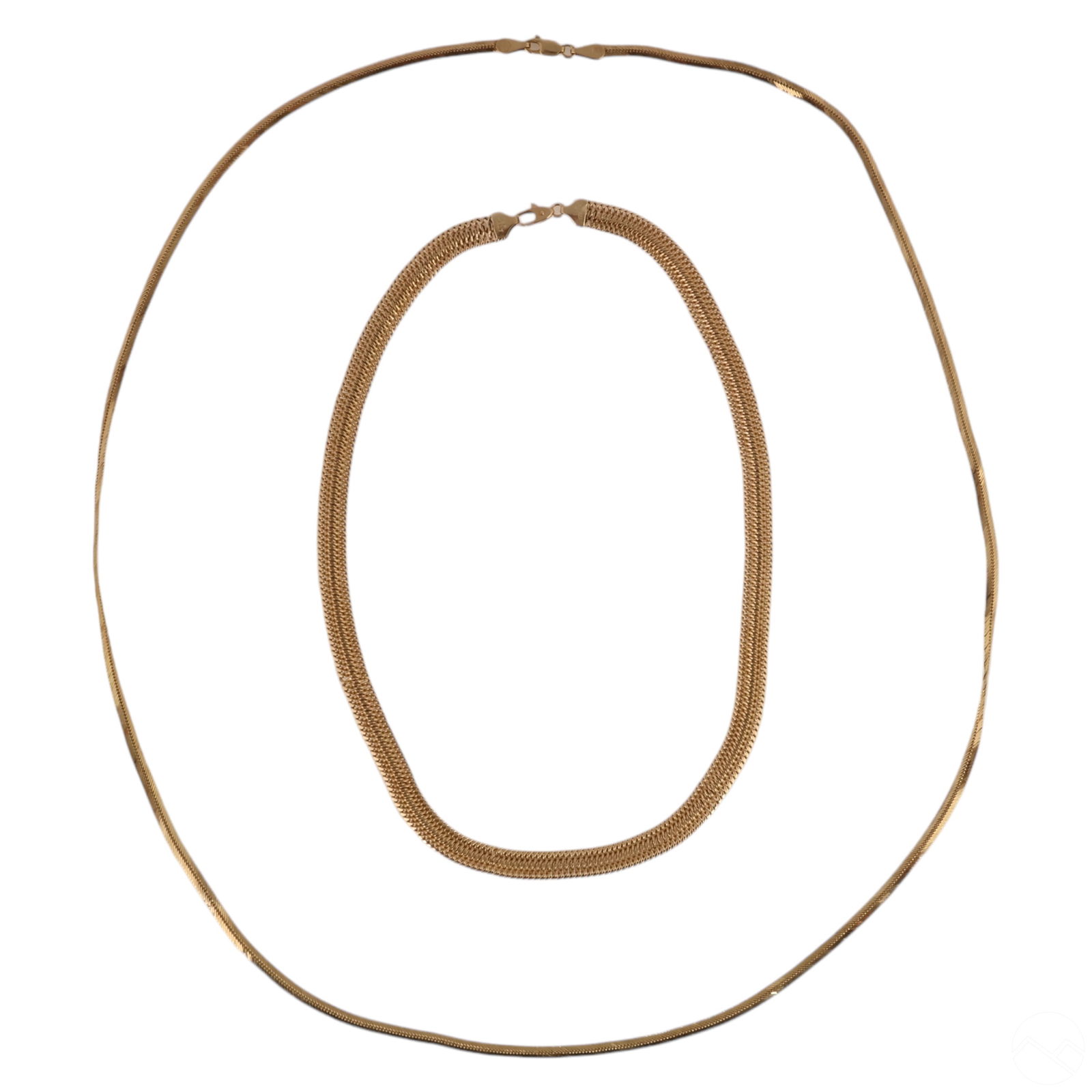 14k Gold Herringbone and Fancy Link Necklace 27.8g (1 of 6)