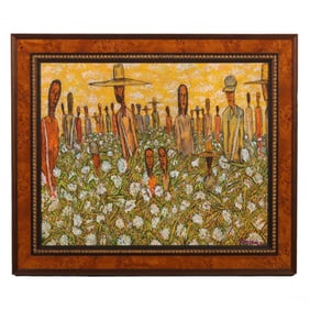 Ernest Butts Jr. 1925-2015 Field Workers Painting