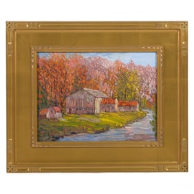 Don L Huber 1928-2021 Autumn Landscape Painting