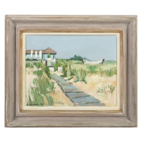 Contemporary Impressionist Beach Painting SIGNED