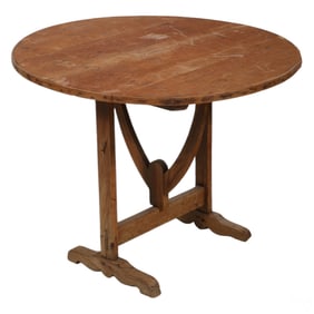 Antique French Vinters Tilt Top Wine Tasting Table