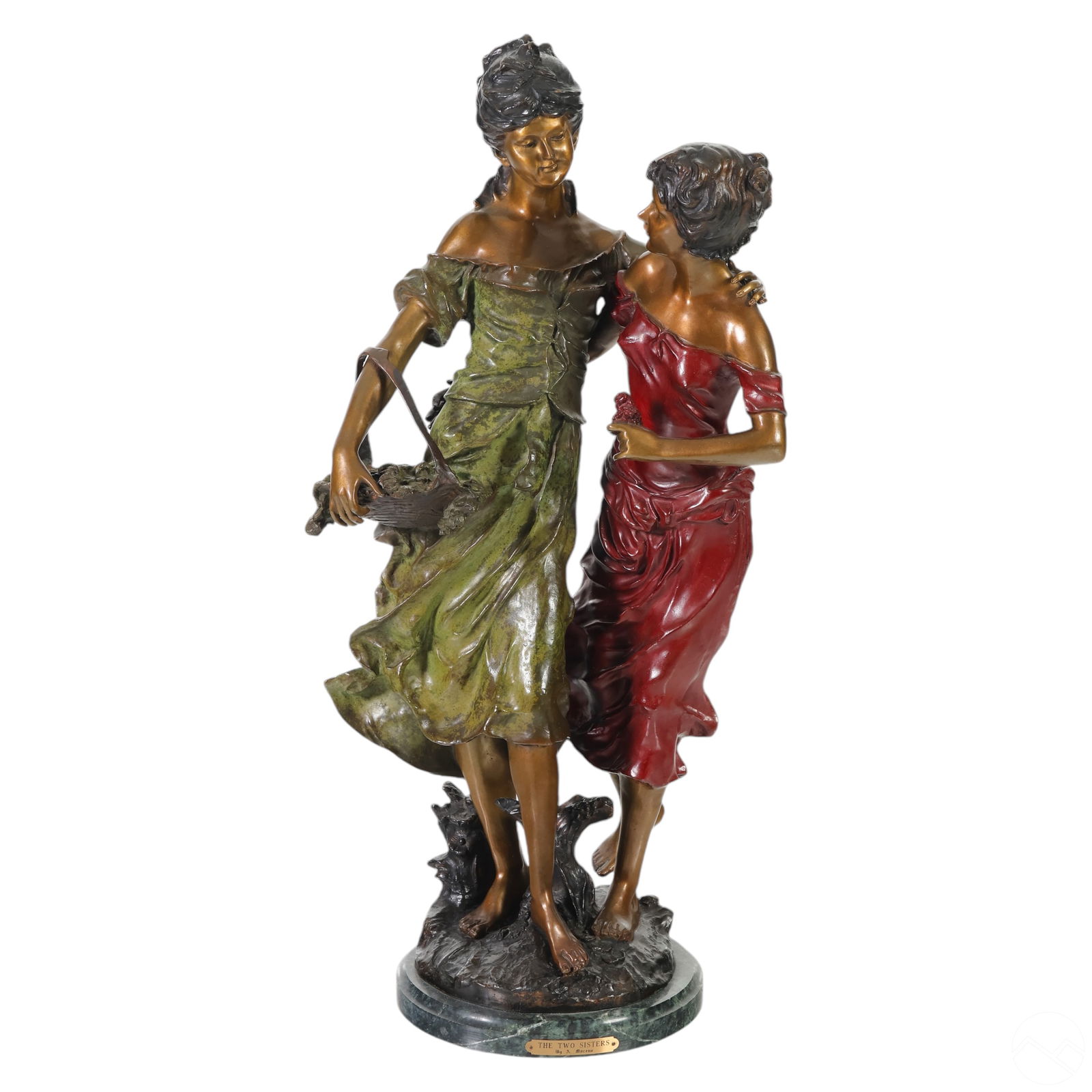 The Two Sisters Bronze Sculpture after A. Moreau (1 of 8)