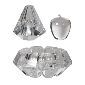 Kawakami Vase for Hoya Steuben Apple & Ashtray LOT