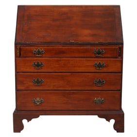 Antique Chippendale Style Drop Front Writing Desk