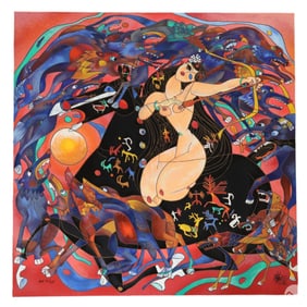 Tiefeng Jiang b.1938 Huntress Serigraph SIGNED