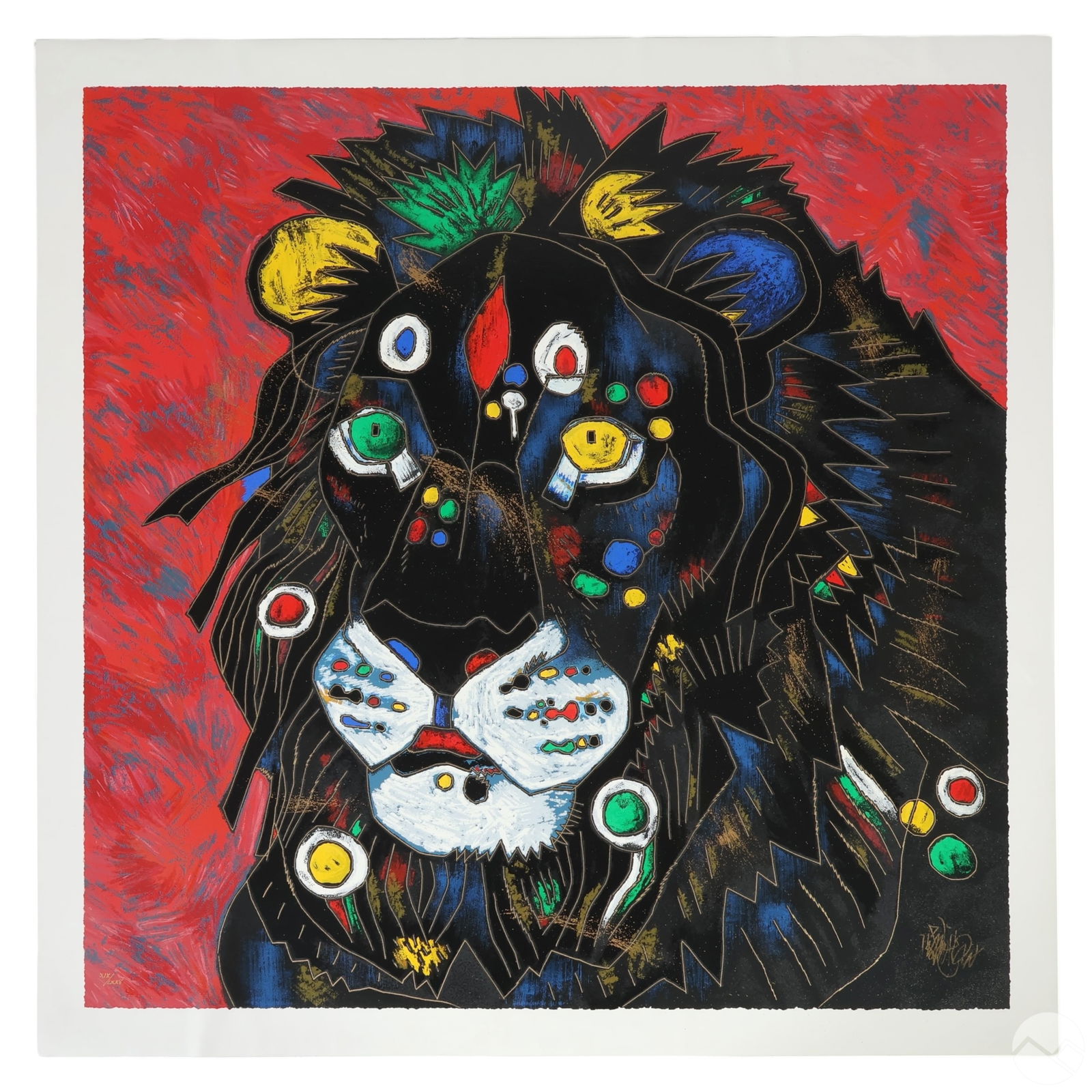 Tiefeng Jiang b.1938 Lion King Giclee SIGNED (1 of 4)