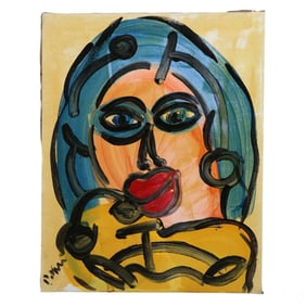 Peter Keil b.1949 Neo Expressionist Oil Painting