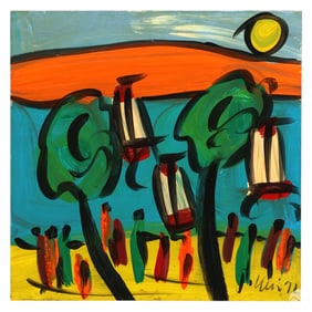 Peter Keil b.1942 Neo Expressionist Oil Painting