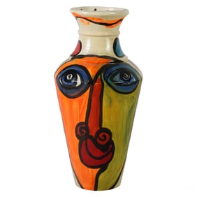 Peter Keil b.1942 Abstract Ceramic Floor Vase