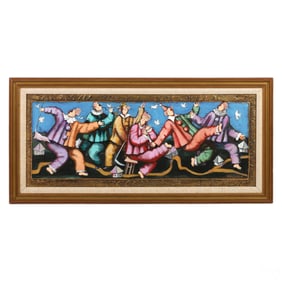 Michael Kachan b.1964 Clowns on Parade Painting
