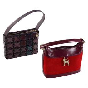 Lot of (2) Kieselstein Cord Leather Handbag Purses