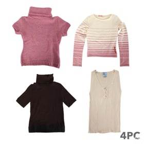 Prada and Fendi Italian Designer Knit Tops LOT