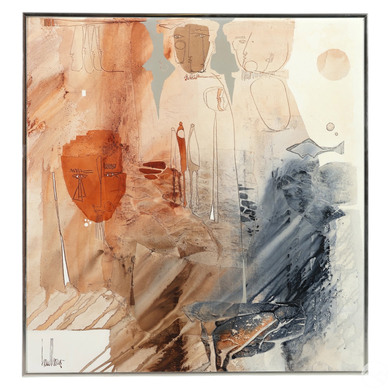 Gregory Hawthorne b.1951 Figural Abstract Painting (1 of 5)