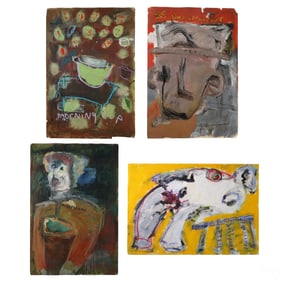 Ken Shaw 1941-2021 Outsider Folk Art Painting LOT