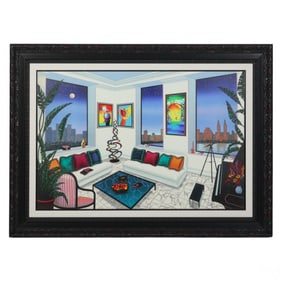 Fanch b.1959 LE New York Moonscape Giclee SIGNED