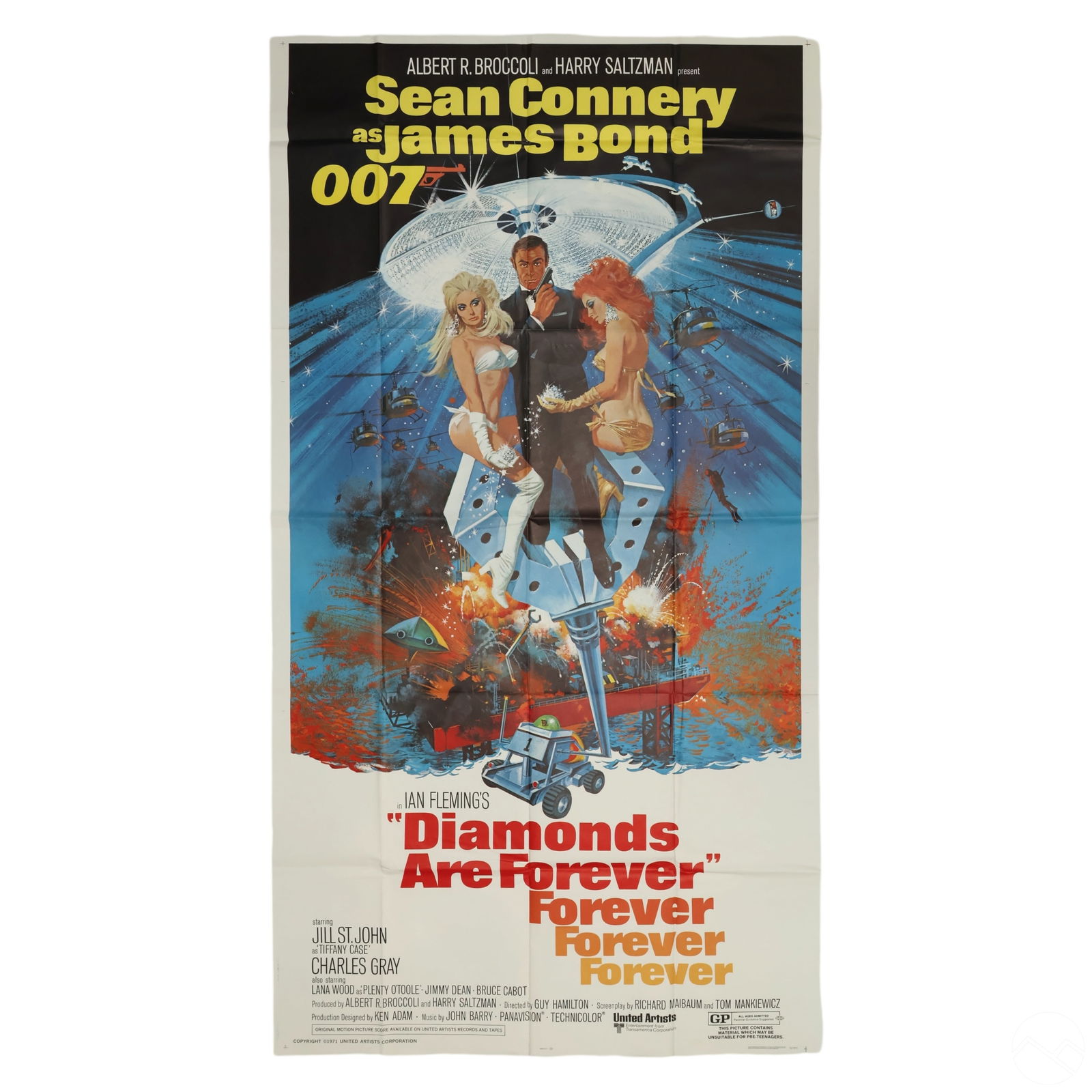 James Bond Diamonds Are Forever 3 Sheet Poster (1 of 5)