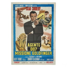 James Bond Goldfinger Italian Double Quad Poster