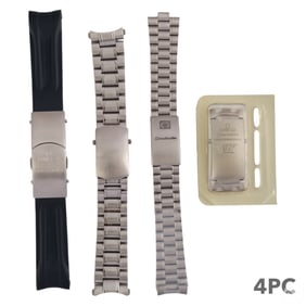 Omega Seamaster 007 & Speedmaster Bracelet 4pc LOT