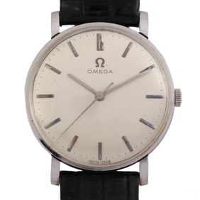 14K Gold Omega Classic Mens Wristwatch with Box