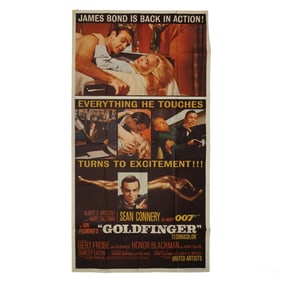 James Bond Original Goldfinger 3 Sheet Poster